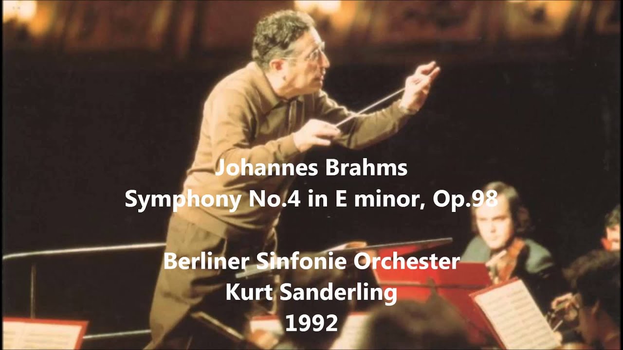 Johannes Brahms: Symphony No.4 in E minor - Kurt Sanderling (Audio video)