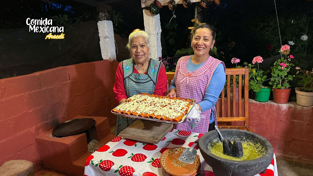 Vine a Comer a la Casa de Mi Suegra le Hice Enchiladas Rojas Gratinadas