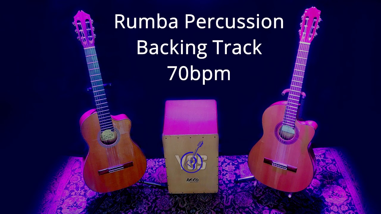 Rumba Percussion Backing Track 70bpm for Guitar Players