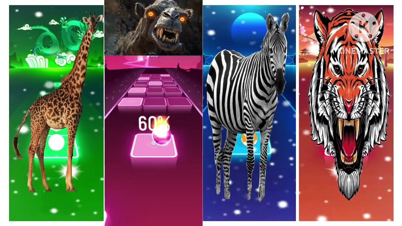 Funny girafee Funny camel funny Zebra funny loin animals coffindance tiles Hop EDM Rush cover 