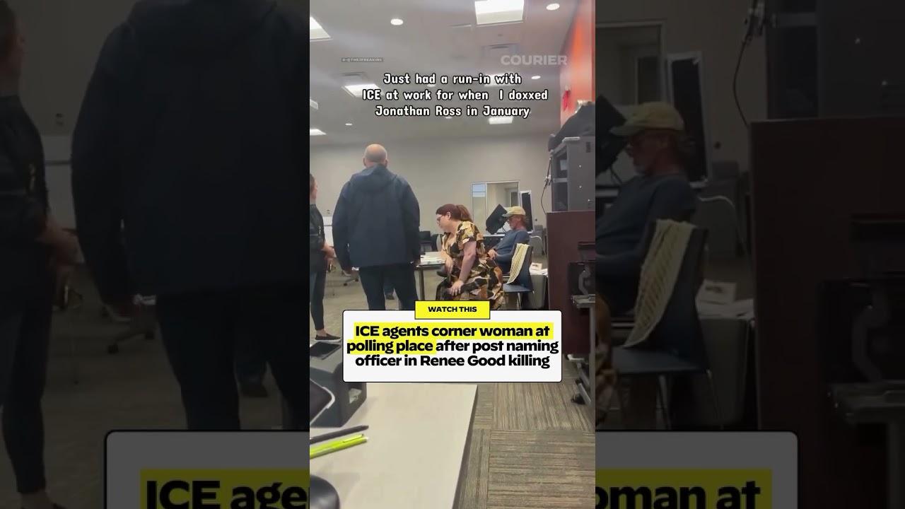 ICE Confronts Woman Over Viral Post At Polling Place 😳 #ICE #Politics #News