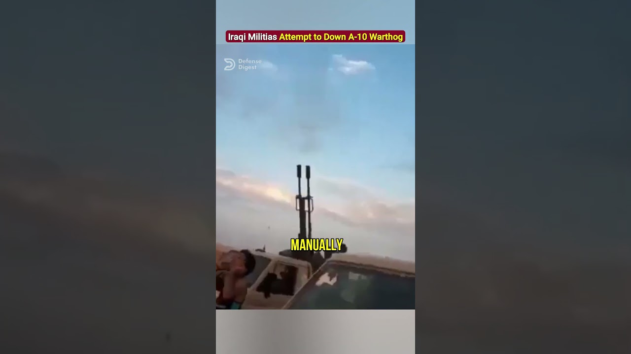 Иракские ополченцы попытались сбить самолет A-10 Warthog!