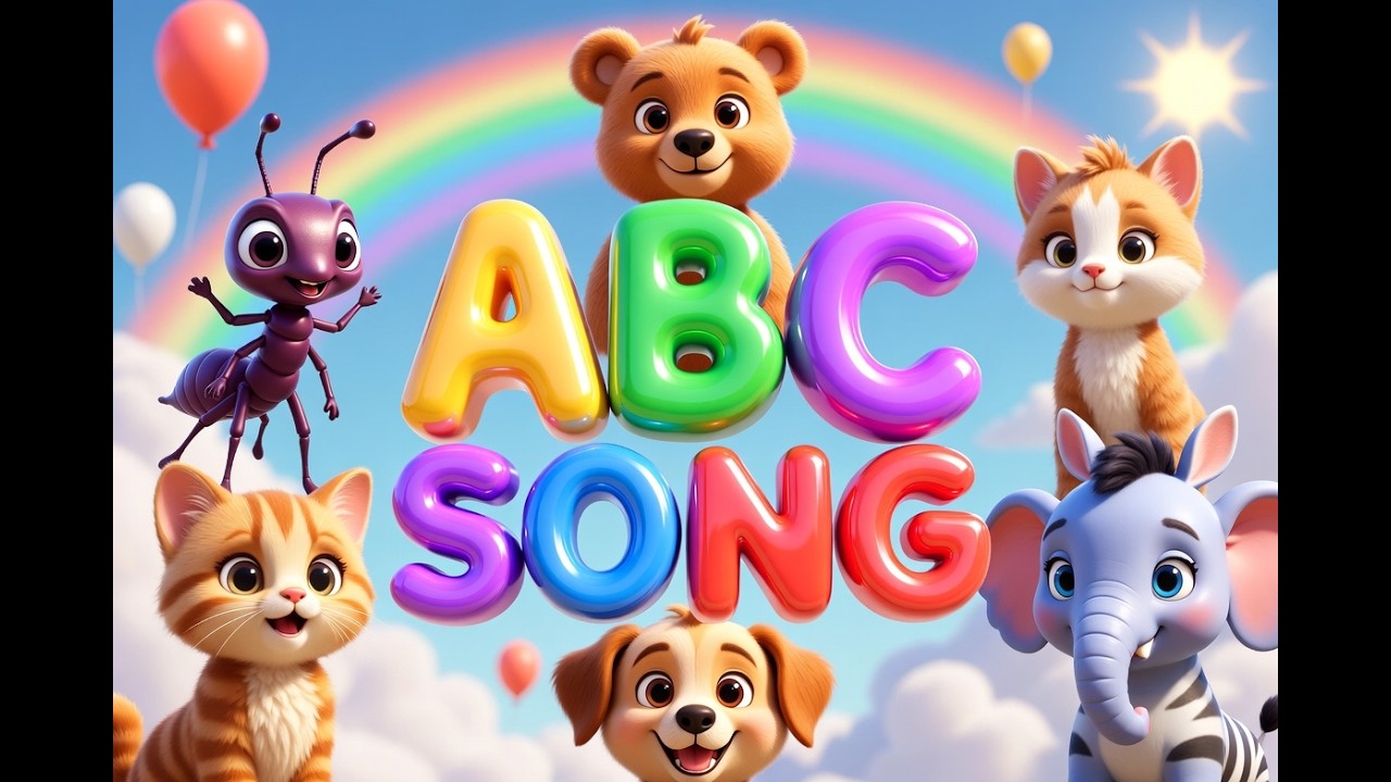 “ABC Alphabet Song for Kids 🎵 | Baby Girl Voice | Cute 3D Animals | Learn A to Z”
