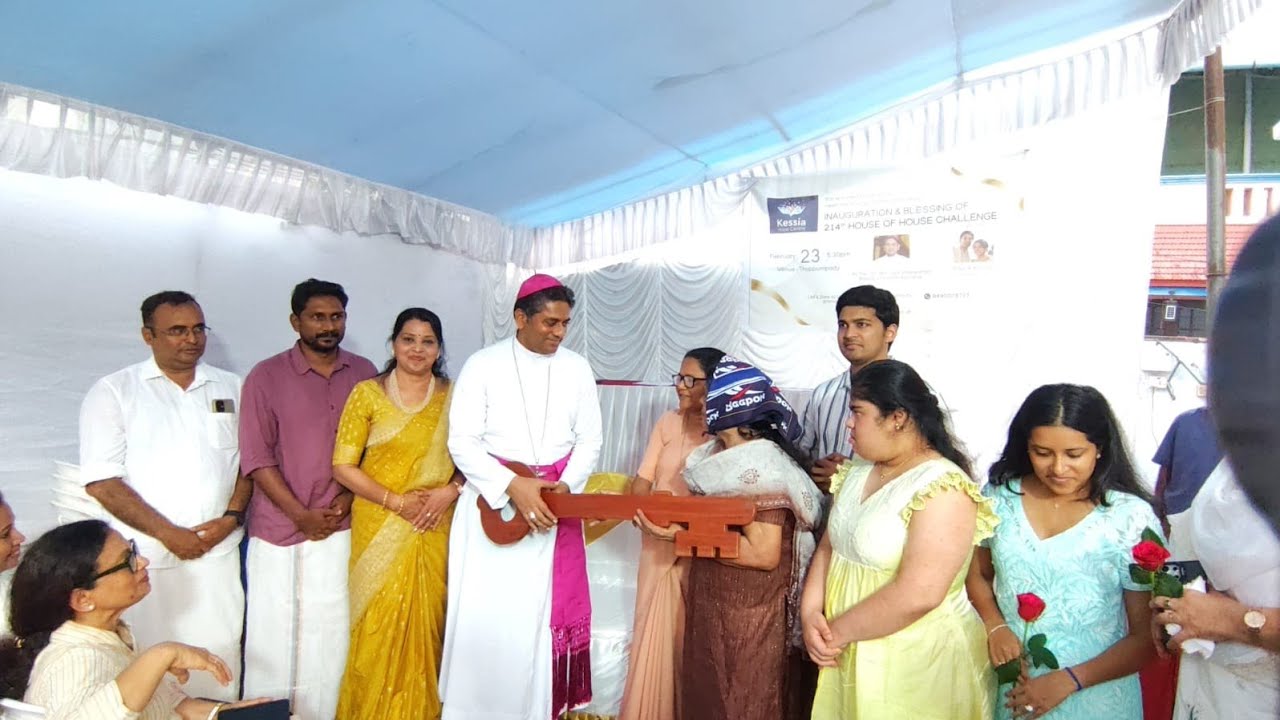 Kessia Hope Centre 214th House Challenge Blessed by Rev Dr Antony Kattiparambil, Bishop of Cochin ✝️