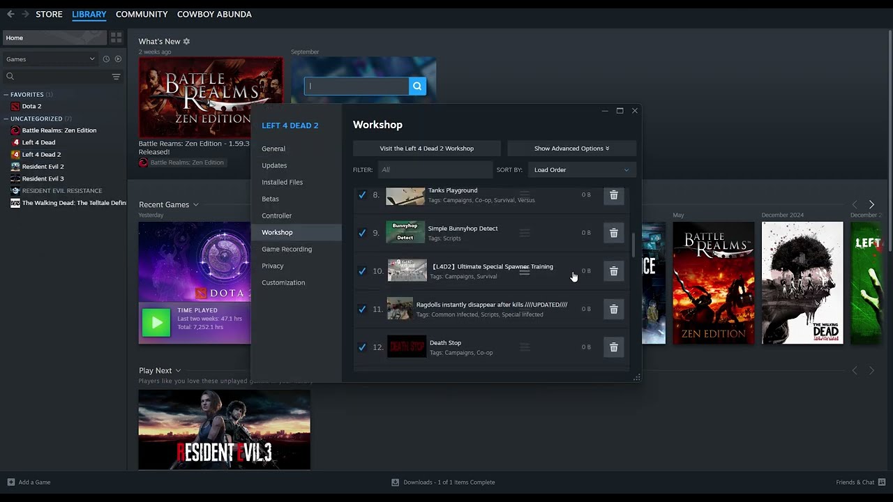 How to find subscribed workshop items for steam games.