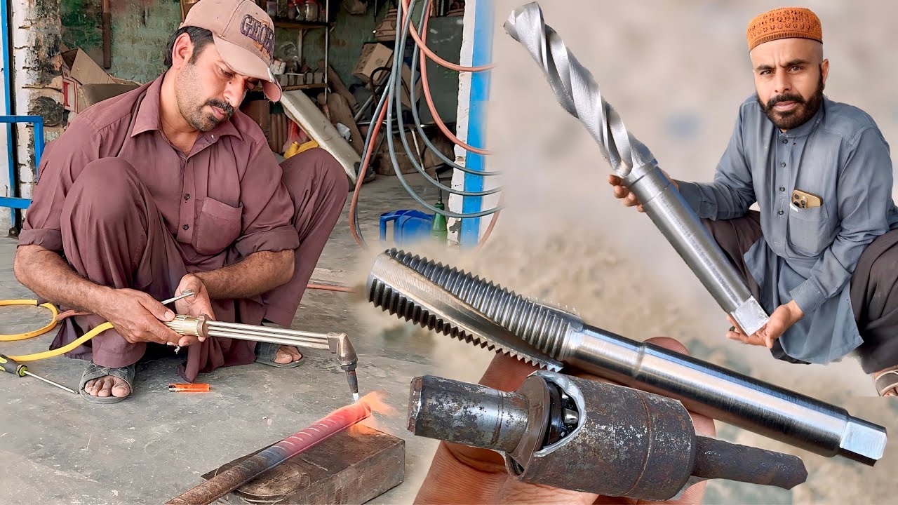 Two amazing tools making on lathe | Drill thread making and steel drill making ideas on lathe shop