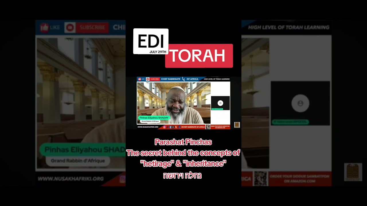 EDITO RAH JULY 29TH - PARASHAT PINCHAS (THE SECRET BEHIND THE CONCEPTS OF HERITAGE AND INHERITANCE