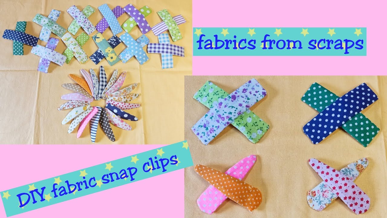 DIY fabric snap clips / how to make snap clips / DIY hair clips