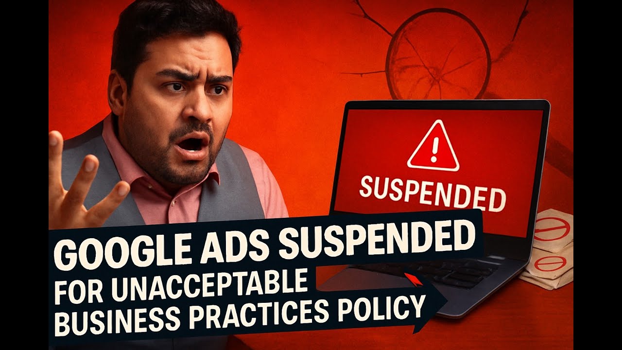 Google Ads Suspended for Unacceptable Business Practices Policy [2026]