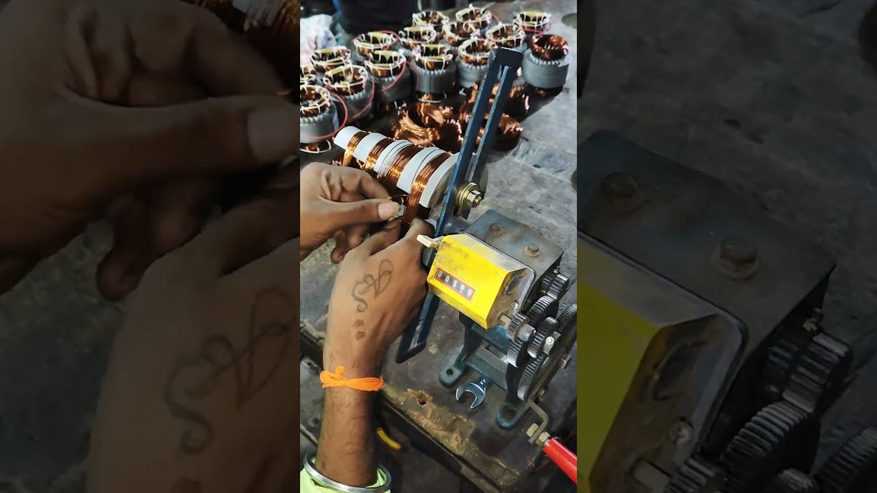 Coil winding bainding machine & coil farma #coilwinding #pump #coilwindingmachine #shortvideo