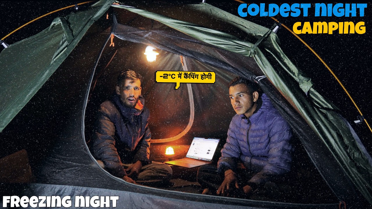 Winter Night Camping in Coldest Weather | Uttarakhand Forest Camping & Cooking | Camping VIdeo