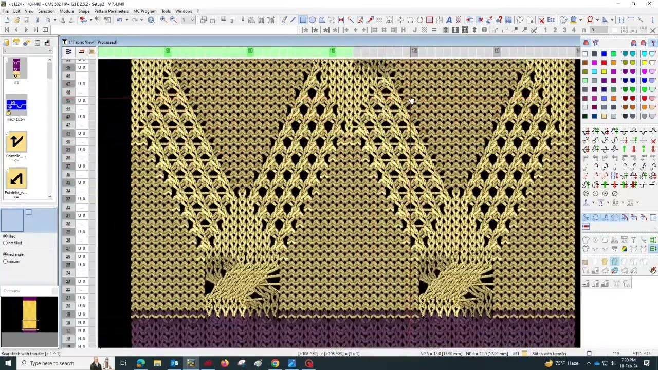 Creating Fashion with Aran and Cable Knitting on the Stoll Machine (part-27) #AranKnitting