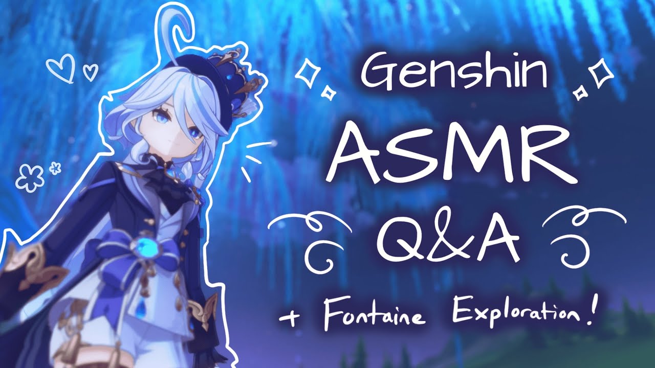 q&a + fontaine exploration ₊˚⊹♡ genshin asmr ♡⊹˚₊ binaural whispers, gentle rain sounds