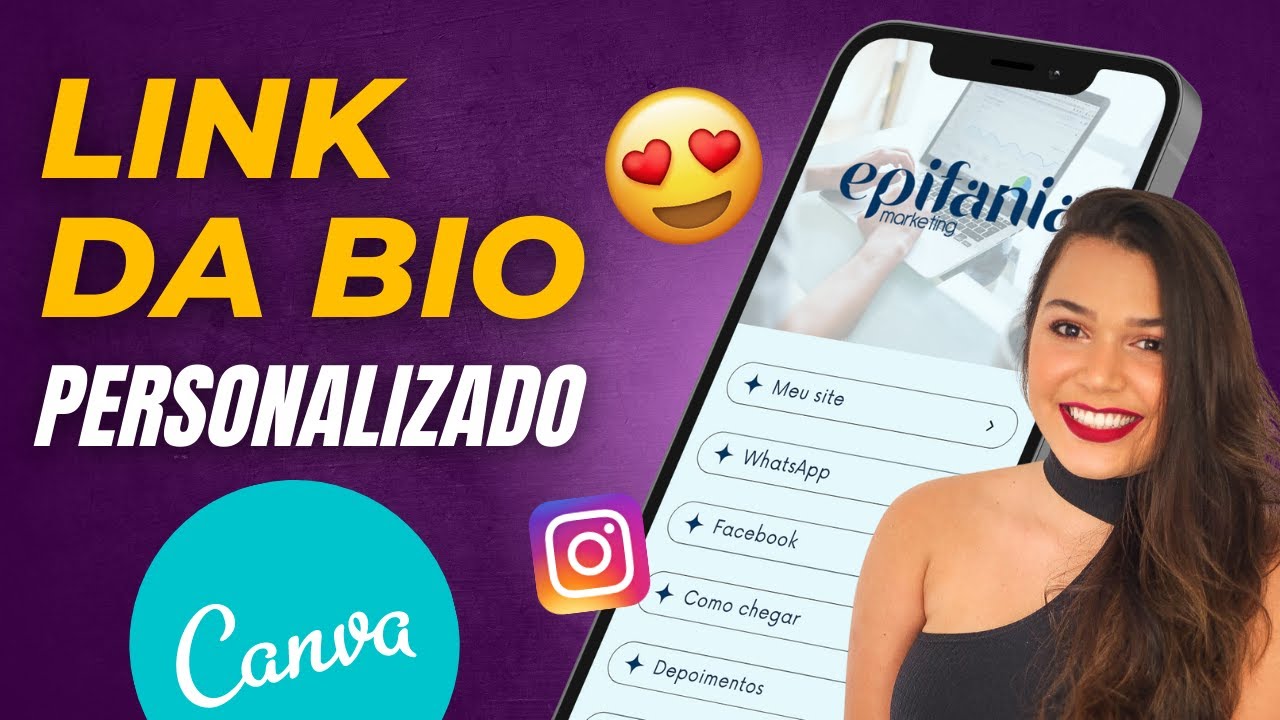 Como colocar LINK DA BIO PERSONALIZADO no Instagram | Canva para negócios