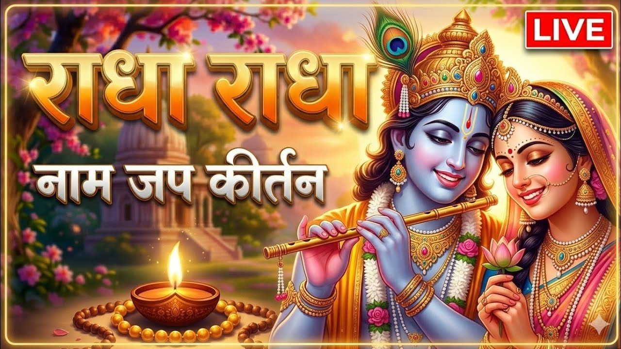 #live111 Non-Stop Radha Radha Dhun | Krishna Bhakti Sangit Live 🌸