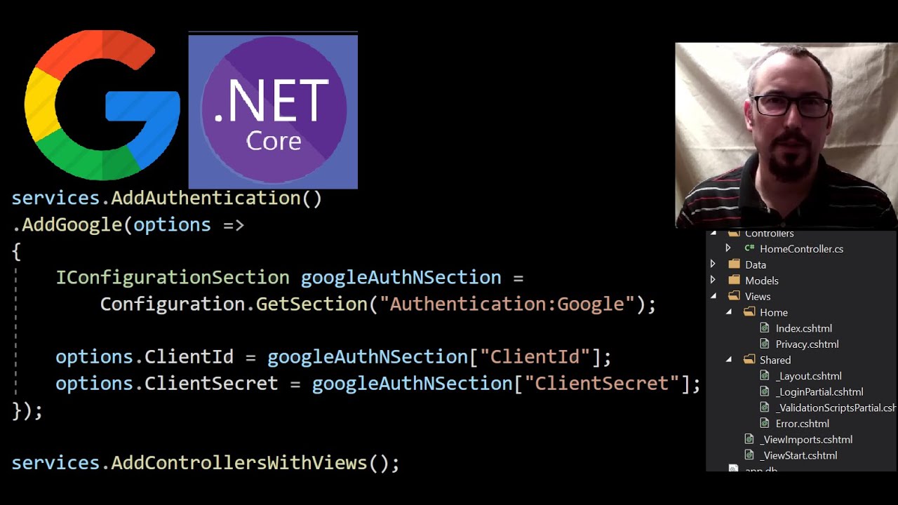 MVC, Google Authentication, Identity in .Net5 (dotnet5) C# [2021]