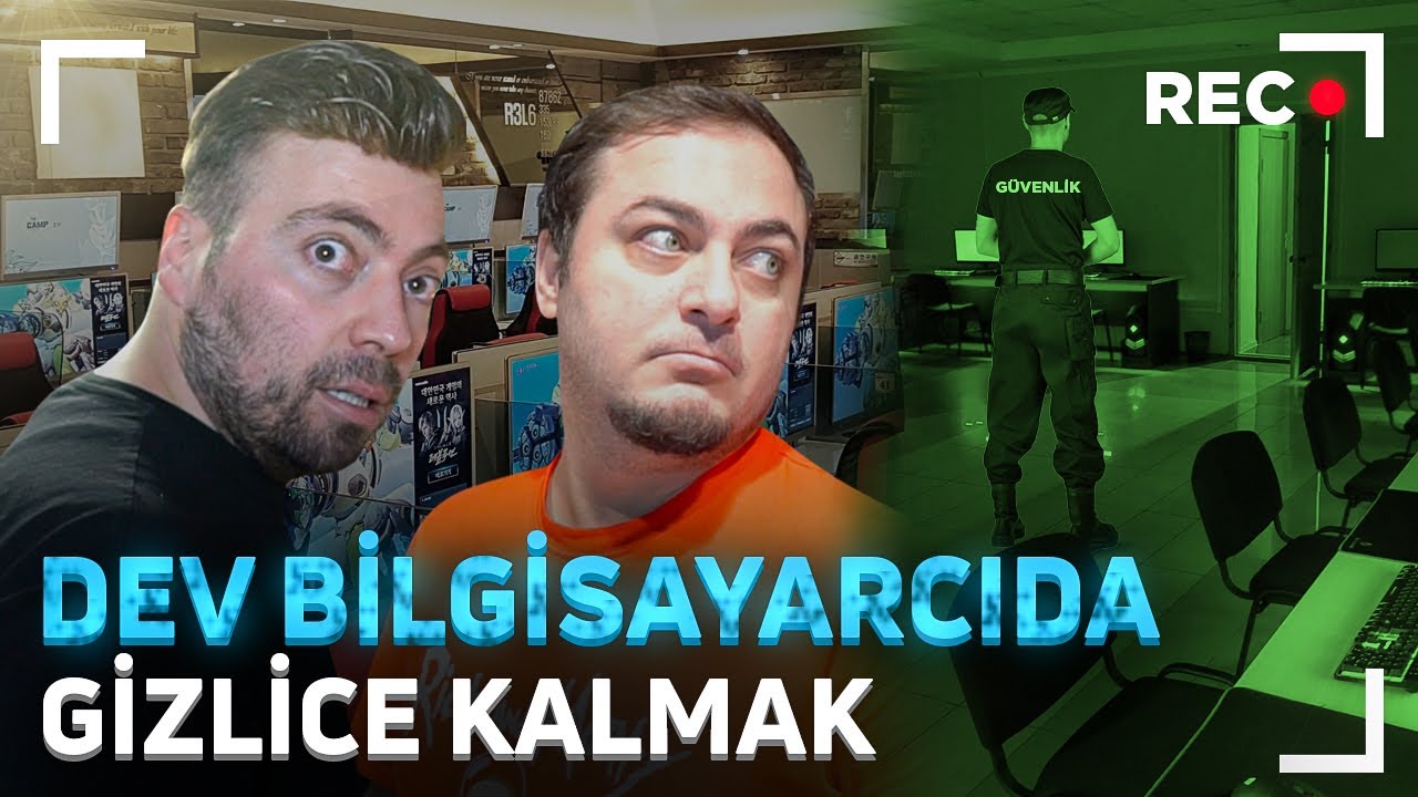 GECE GİZLİCE DEV BİLGİSAYARCIDA KALDIK !! @TAMEROYUN