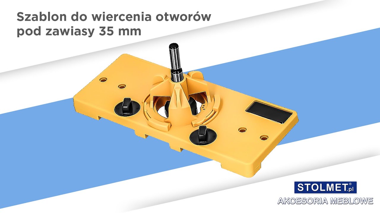 Jak wiercić otwory pod zawiasy meblowe - szablon do wiercenia otwor&oacute;w pod zawiasy puszkowe