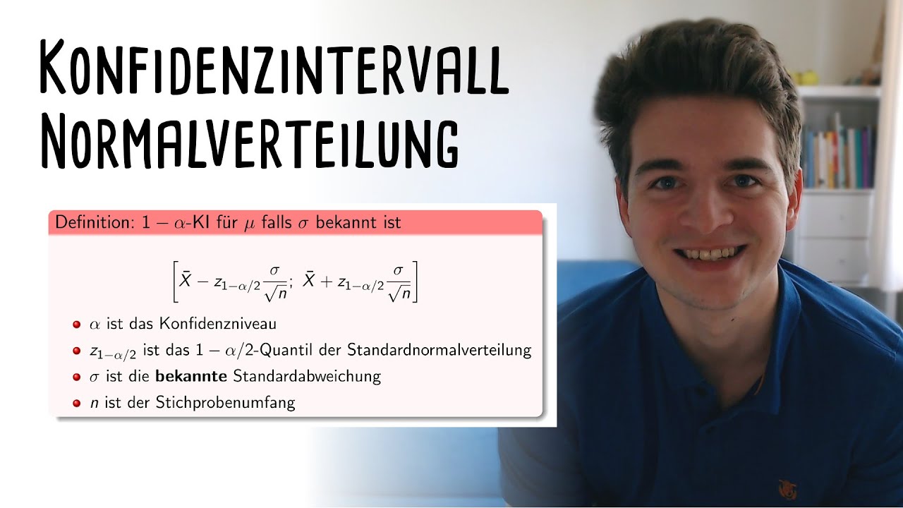 Was ist das Konfidenzintervall für den Erwartungswert einer Normalverteilung? 📈