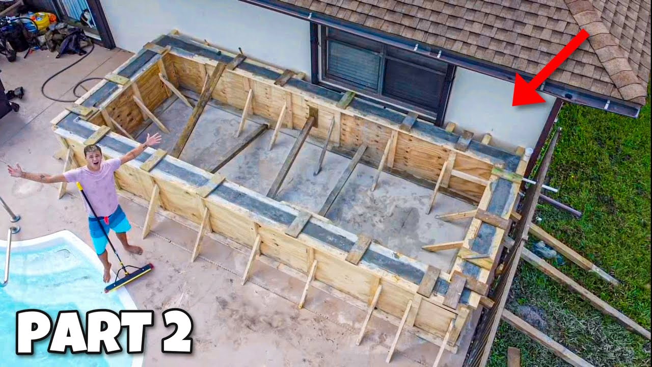 BUILDING MASSIVE 4000G POND with CONCRETE!! (part 2)