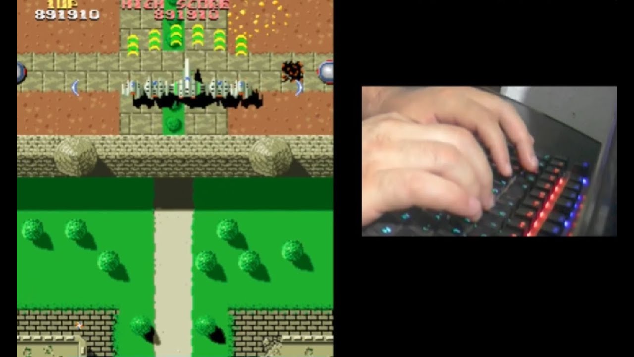 SLAP FIGHT 9,999,999pts KEYBOARD NO AUTO FIRE by @MorenoRetroGames  GAMEPLAY COM MAX SCORE