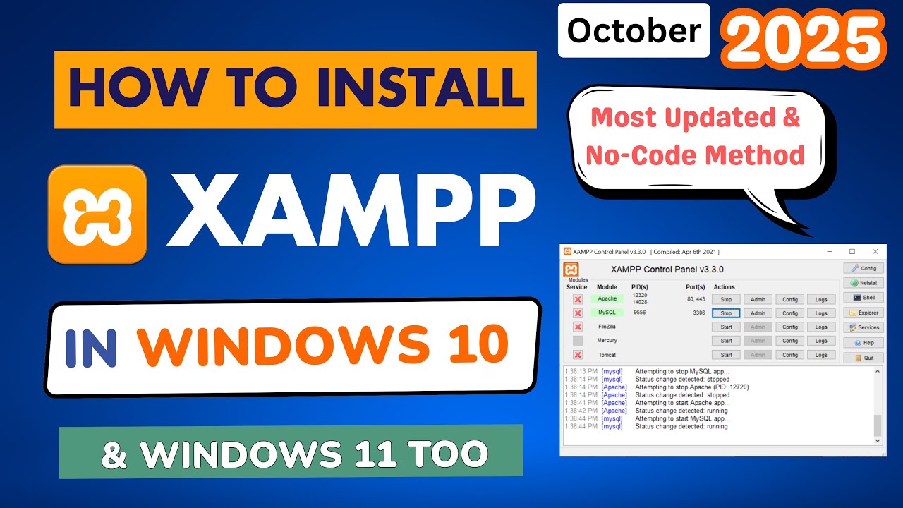 Как установить XAMPP для Windows 10 (WordPress на Windows Localhost 2025)