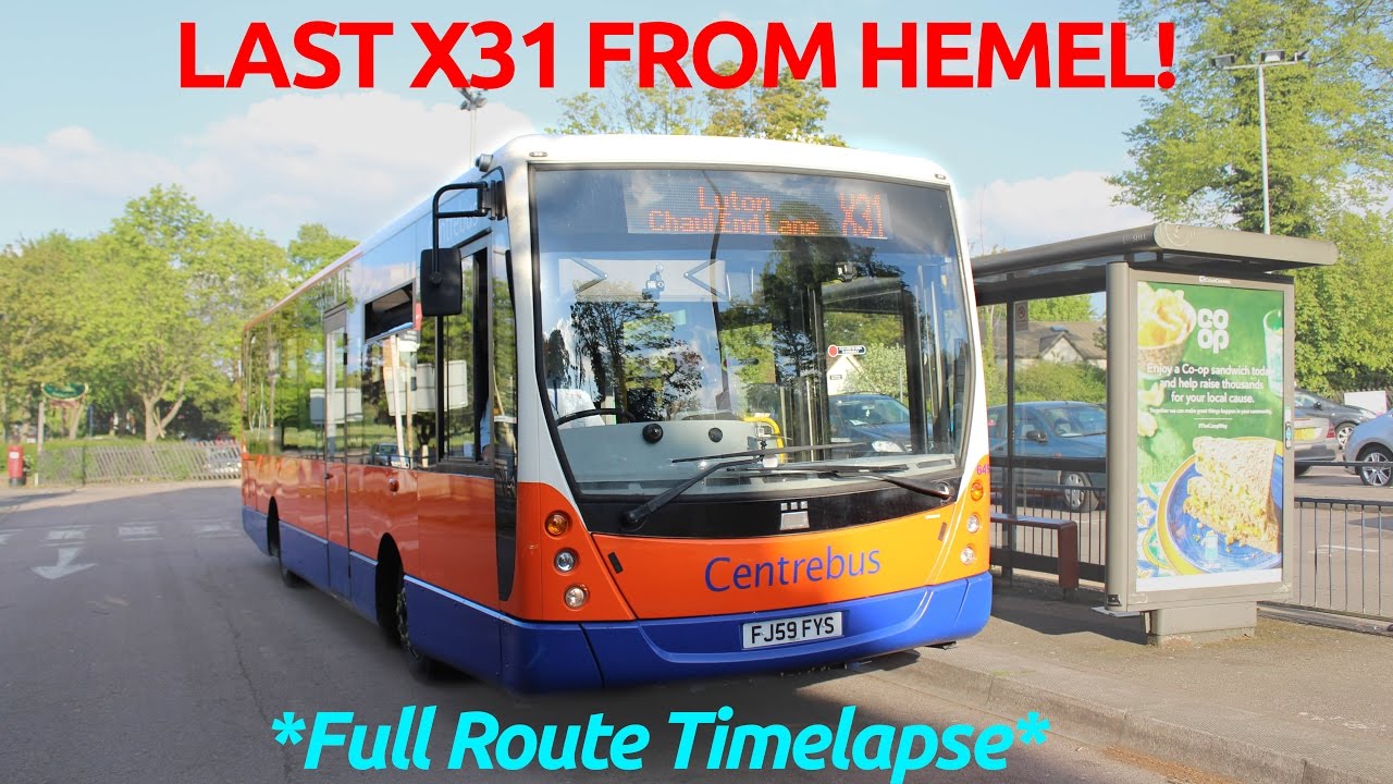 *Timelapse* LAST EVER JOURNEY! | Centrebus South 649 (FJ59FYS) | X31 from Hemel to Chaul End Lane