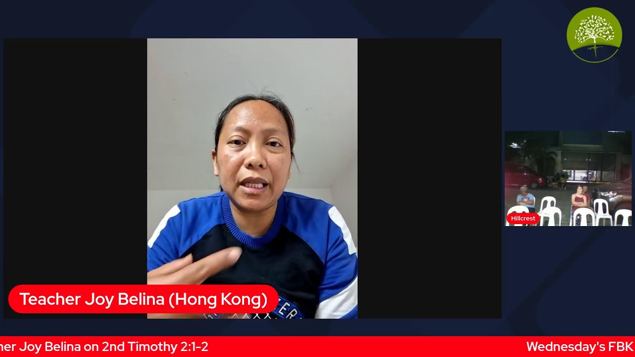 Wednesday's FBK with Teacher Joy Belina on 2nd Timothy 2:1-2