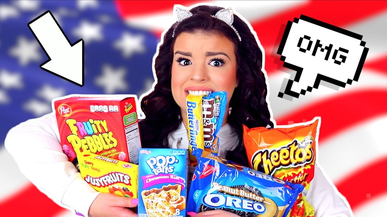 Australian Tries American Candy! Australian Girl Tries American Food!