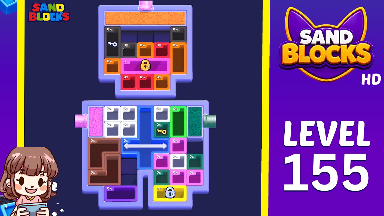 Sand Blocks Level 155 Solution Walkthrough