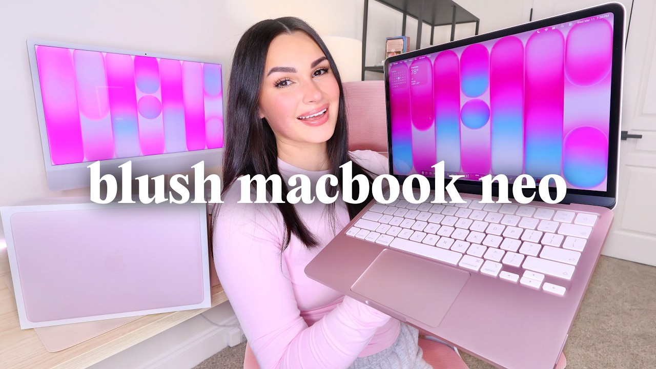 Распаковка MacBook Neo в нежно-розовом цвете 💻🌸💞 Идеальный бюджетный Mac?!