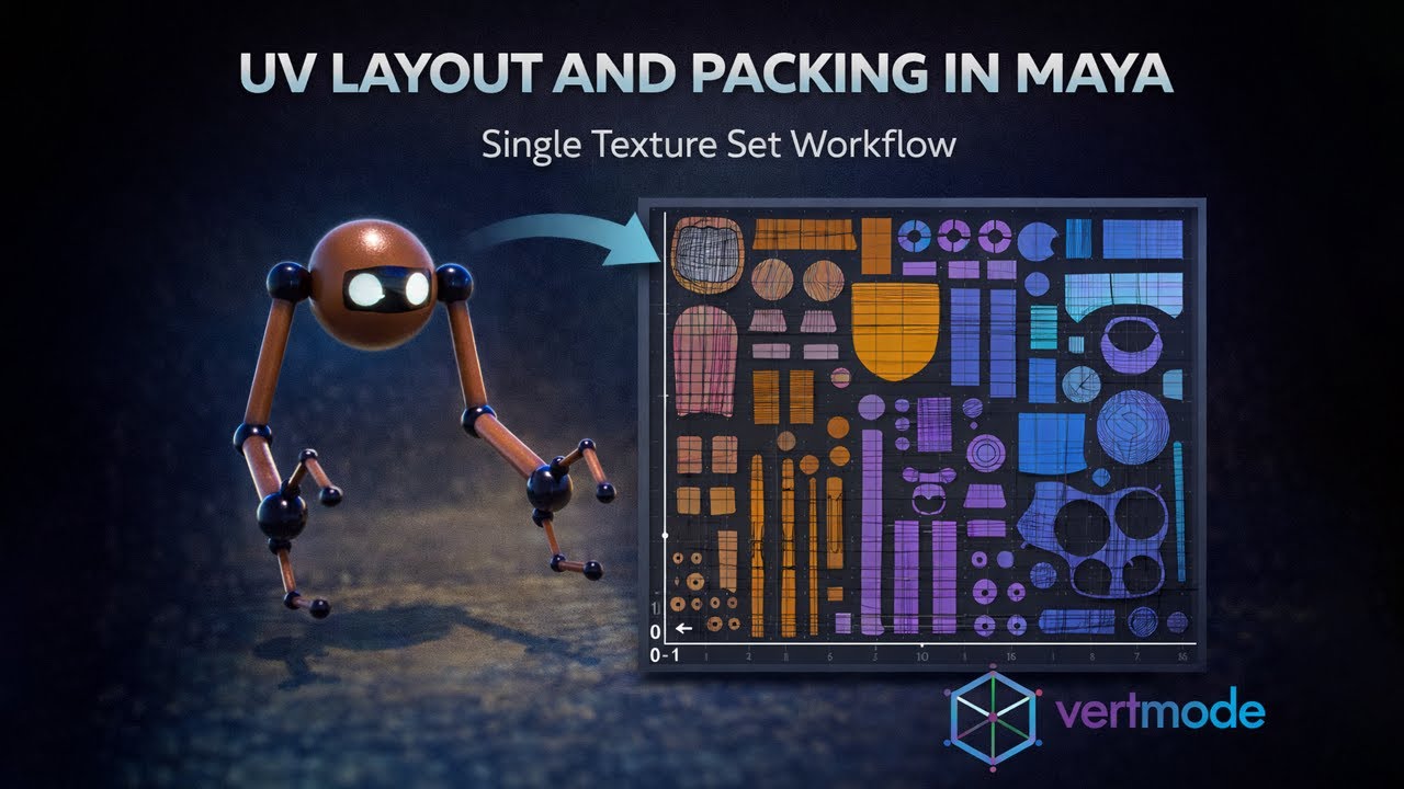 UV Layout and Packing in Maya — Single Texture Set Workflow