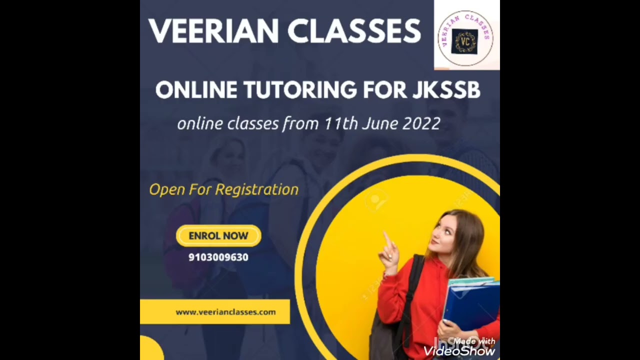 JKSSB Coaching now in Anantnag, for more info, contact 📞 us on 9596430385.or www.veerianclasses.com