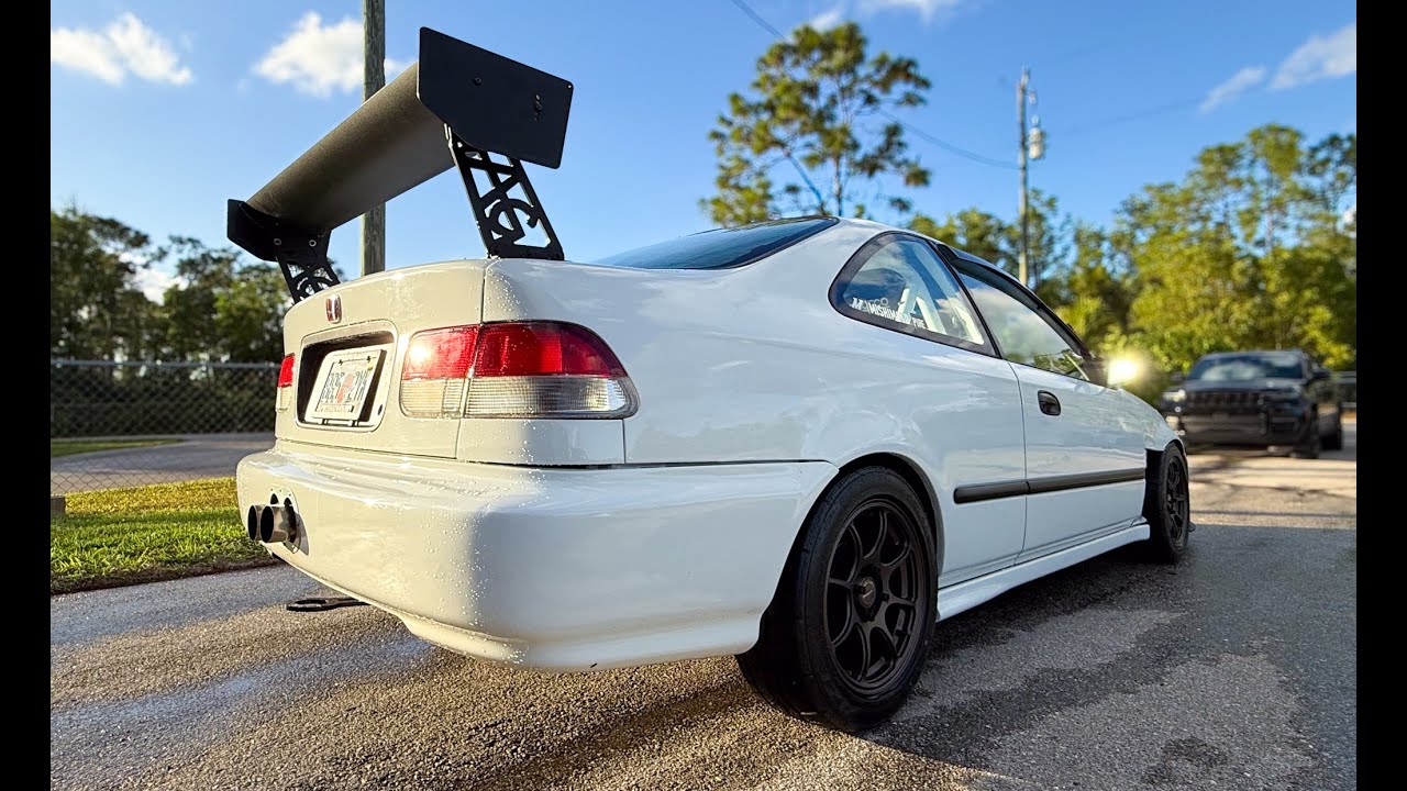 Custom Wing Risers on the Ek Coupe