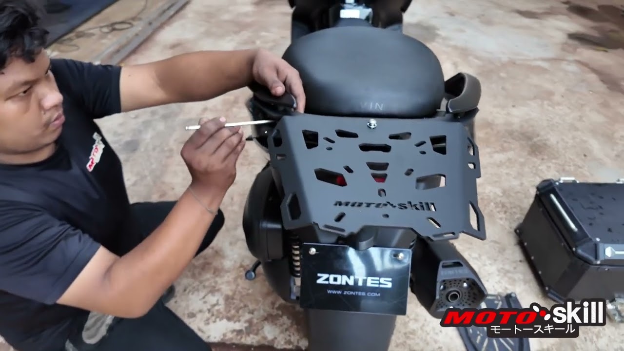 ติดตั้งแร๊ค ท้าย Zontes 350E.
