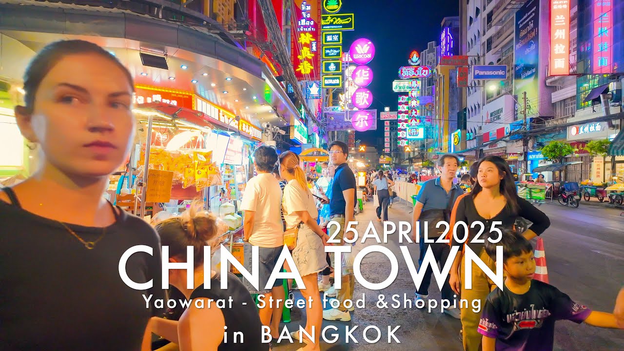 Chinatown in Bangkok / Amazing street food! & shopping area!(25 April 2025)