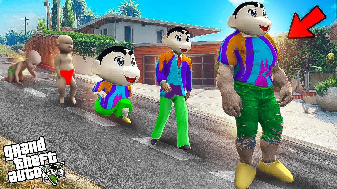 Shinchan And Franklin Changes Into Different Persons in GTA 5 in Telugu