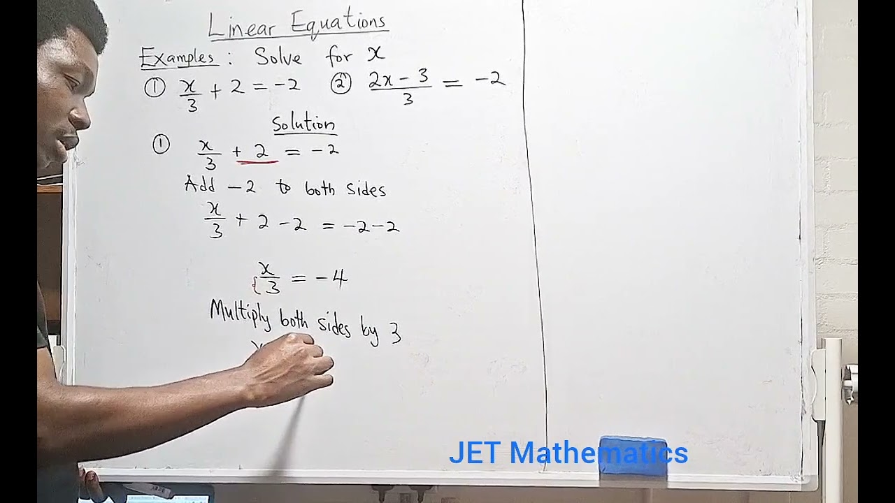 Equations involving fractions 1: #mathematics #mathstutor #learnmath 