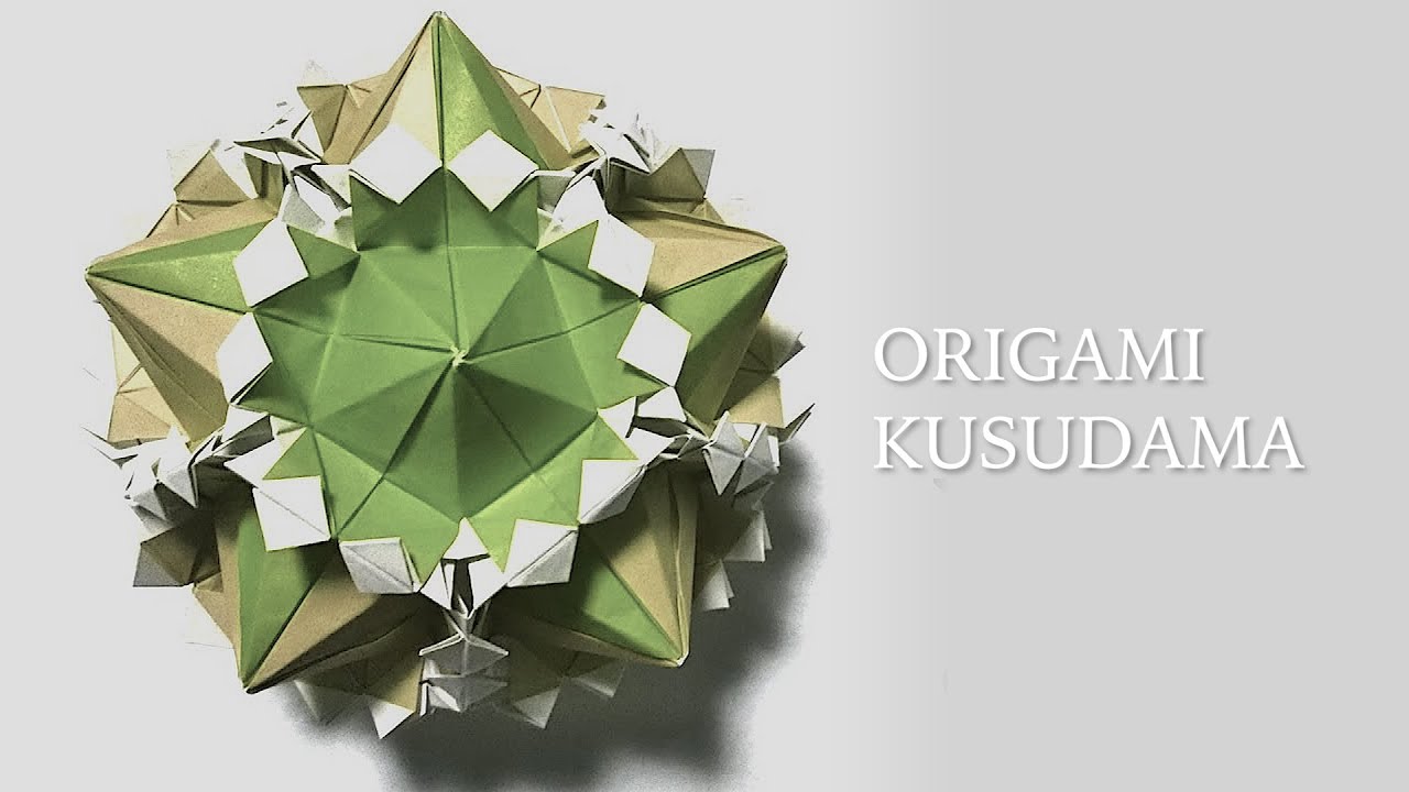 【折り紙】くす玉 - Matcha / Origami Kusudama - Matcha