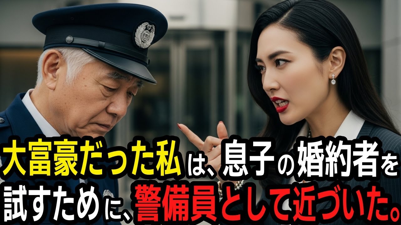 大富豪の私は、息子の婚約者を見極めるため警備員に変装し近づきました