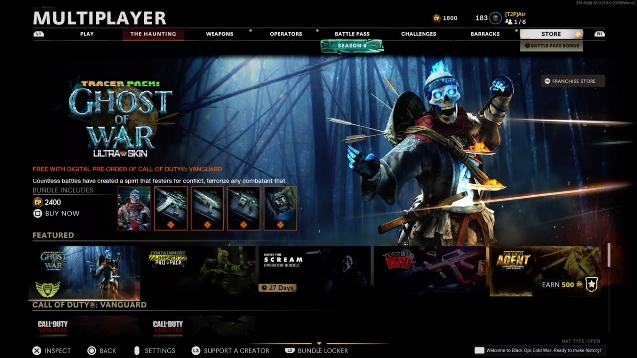 Black Ops Cold War New Halloween Ghost of War Bundle Showcase