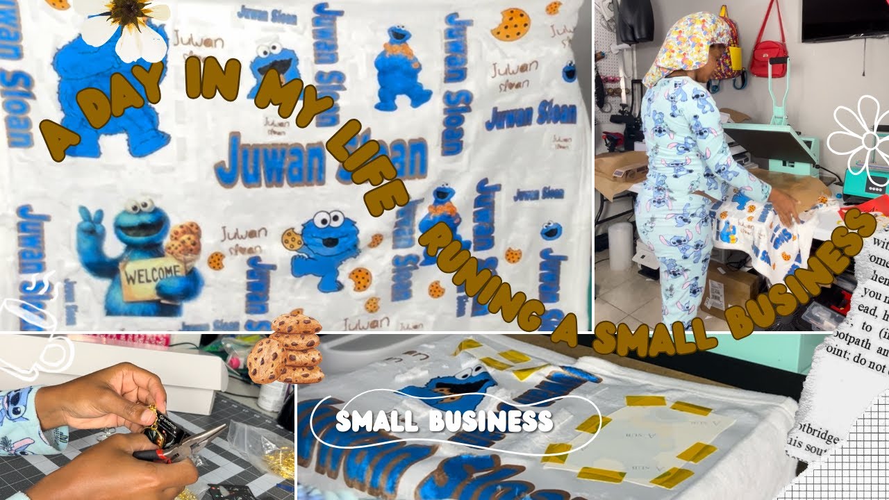 Day In My Life Running A Full Business While 7Months Pregnant | Working On Keychains + Baby Blanket