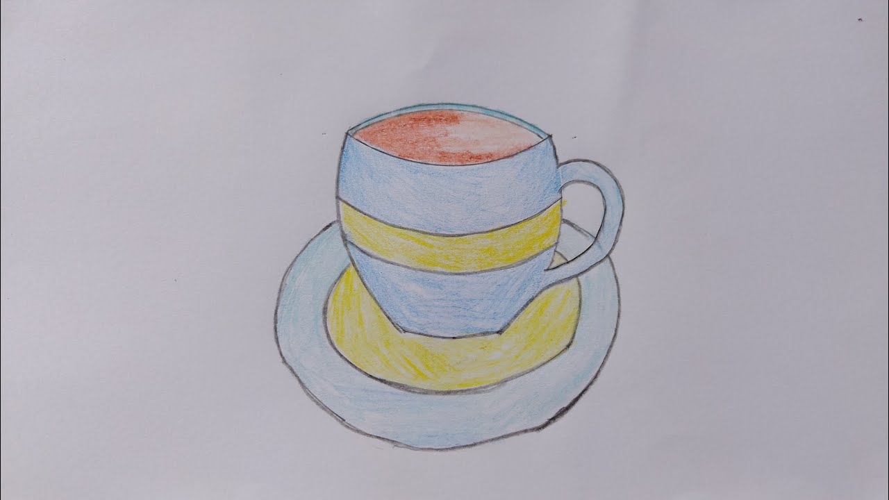 How to draw a Tea cup step by step drawing art video (very easy)