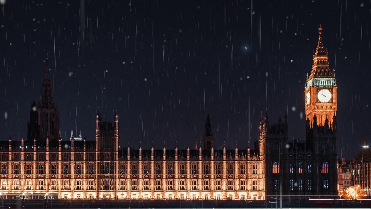 {ASMR} Big Ben Raining Bell Ring- 1 Hour Ambience Tingle Sounds For Sleep Relax Study (NO TALKING)
