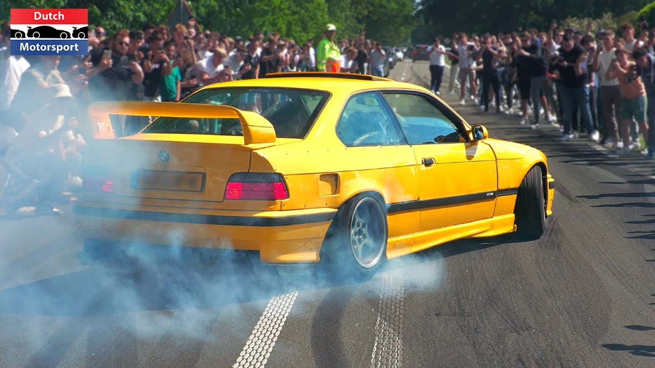 Modified BMWs leaving Bimmerfest 2024 - BURNOUTS, 900HP M4, E36 Turbo, MH2 GTR, M3 LB Walk,...