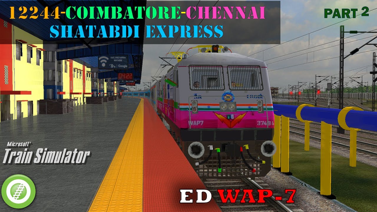 OR/MSTS | 12244-Coimbatore-MGR Chennai Central Shatabdi Express - part 2