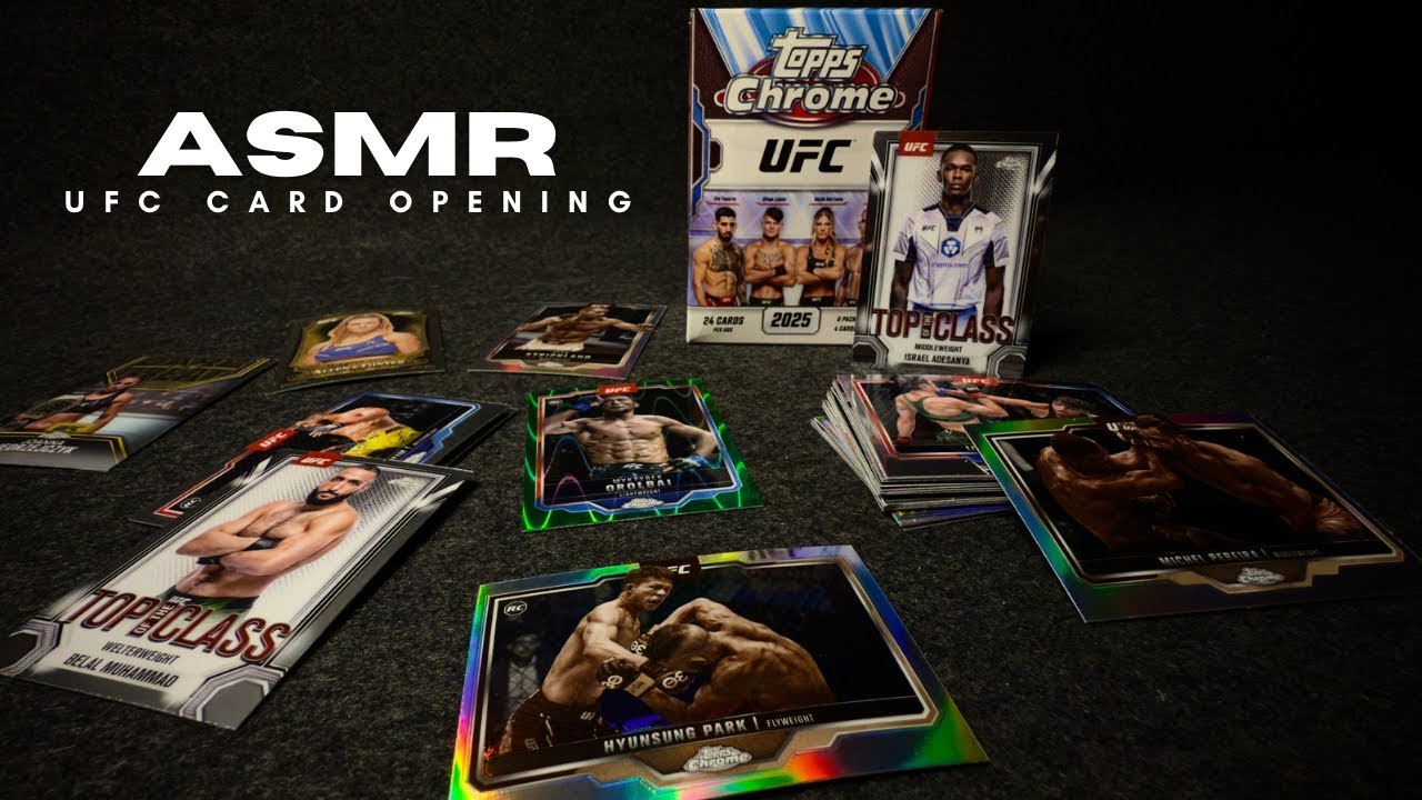 Распаковка ASMR: карты UFC 2025 года 🔥 Шепчущие толчки, текстуры и коллекционный восторг