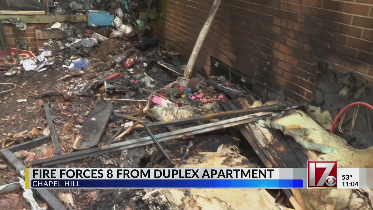 Eight displaced as Chapel Hill fire rips through duplex