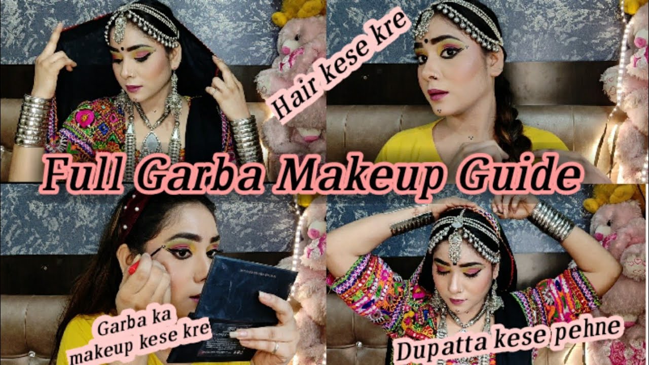 EASY AND SIMPLE GARBA MAKEUP GUIDE॥ GARBA MAKEUP LOOK॥