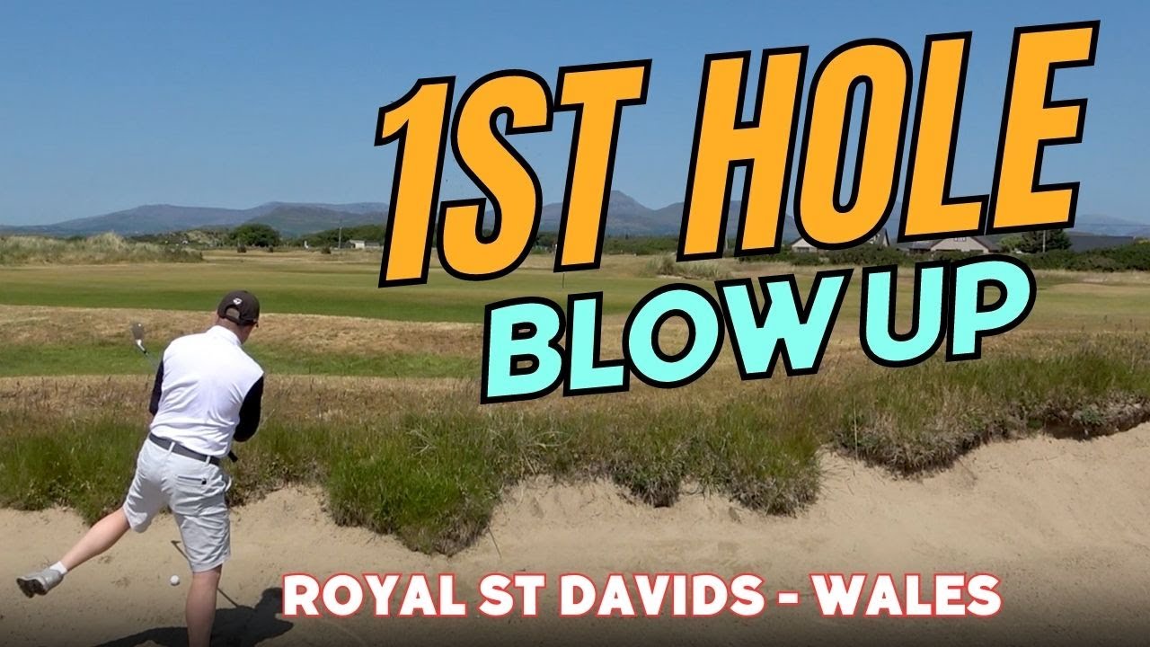 18 Hole Course Vlog Royal St Davids, Wales ( Part 1 ) 1st hole blow up  😱